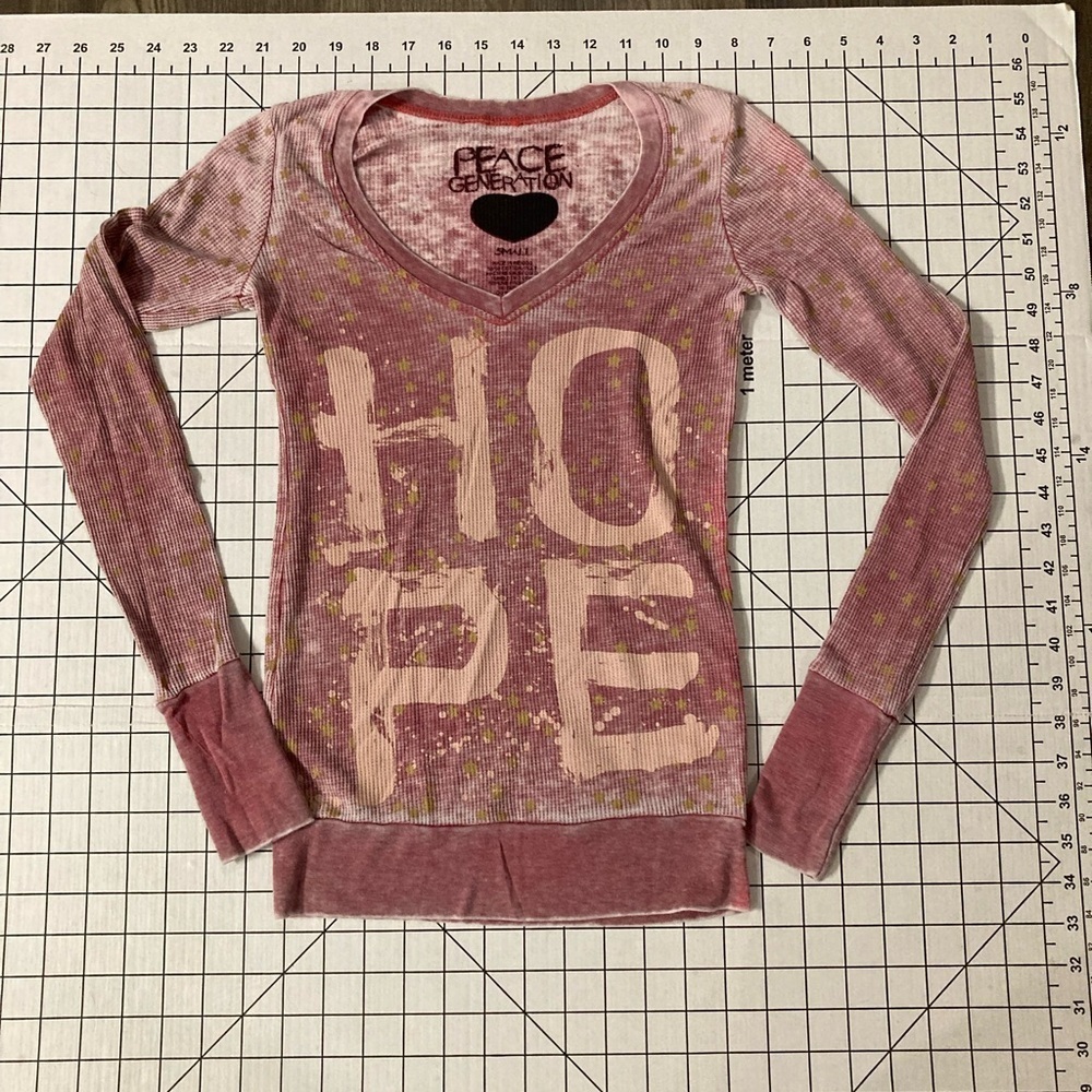 NWOT Peace Generation Women’s Size Small Hope‎ Shirt
